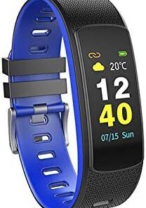 Ever Fit W45 Android/IOS Smart Watch Full Dokunmatik Renkli Ekran Mavi/siyah Akıllı Bileklik