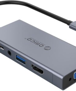 Type-C to USB 3.0 HDMI VGA AUX PD Çoklayıcı Dönüştürücü HUB