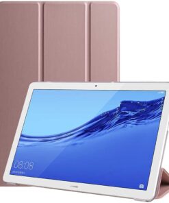 12853 Huawei T5 10 inc Smart Cover Standlı 1-1 ile Uyumlu Kılıf, Gold