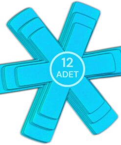 12 Adet Tencere Tava Koruyucu Düzenleyici Çizilme Önleyici Set Turkuaz
