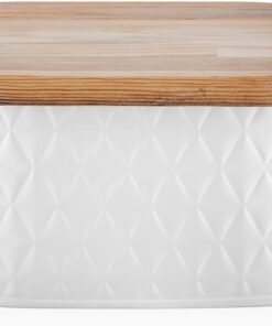 Mia Prizma Ekmek Saklama Kabı Beyaz 40x22x18 Cm