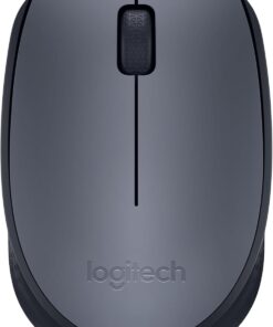 M170 Kablosuz Mouse, PC, Mac, Dizüstü Bilgisayar için, 2,4 GHz, USB Mini Alıcılı, Optik İzleme, 12 Aylık Pil Ömrü, Sağ ve Sol Elle Kullanıma Uygun, Gri