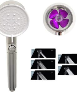 Turbo Fan 5 Fonksiyonlu Chrome Duş Başlığı, El Duşu, Handshower, Chrome