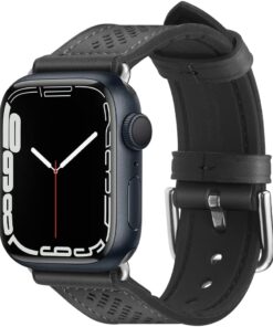 Apple Watch 44mm / 42mm (Seri 1/2/3/4/5/6/SE ile Uyumlu) Kayış Retro Fit Black - 062MP25079