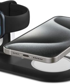 MagFit iPhone & Apple Watch için Stand Dock Şarj Ünitesi Duo 2in1 Black - AMP02796