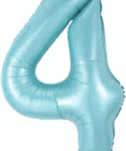 Açık Mavi Renk Rakam Folyo Balon 80 cm