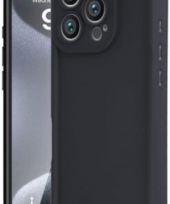 GİYİM & AKSESUAR iPhone 16 Pro Max (6.9) inç ile uyumlu Viera Silikon Hafif ve İnce Yapılı tam koruma sağlayan Şık ve Dayanıklı Silikon Kılıf (Siyah)
