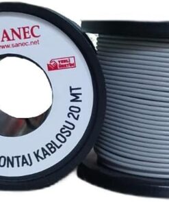 Çok Damarlı Montaj Kablosu - 22 AWG - 20 Metre - Gri