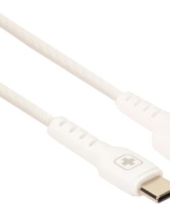 Swiss Power Type-C Silikon Kaplamalı Data ve Şarj Kablosu SWS-CAT02 - Beyaz