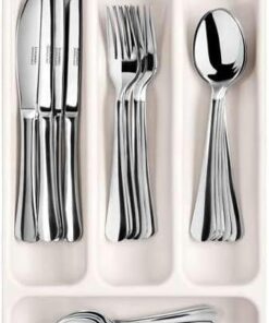 Flexispace 899410 Mutfak Gereçleri İçin Çekmece Düzenleyici, Plastik, Beyaz, 37 x 22,2 x 4,5 cm