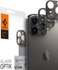 iPhone 13 Pro Max / 13 Pro Kamera Lens Camı Koruyucu GLAS.tR Optik (2 Adet) Graphite - AGL04035