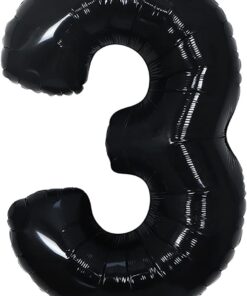Balon Siyah 3 Rakamı 34 İnç 80 cm