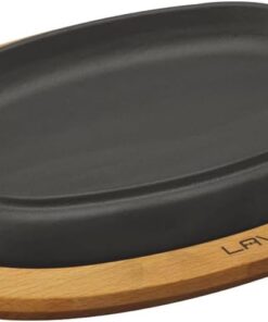 Döküm Oval Fajita Tabağı Kayın Servis Ahşabı Ölçü 26x19cm.