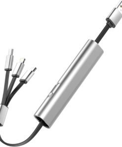 Telefon Şarj Kablosu Alüminyum Kasa Taşınabilir Light-ning Type-C Micro USB Çok Uçlu Şarj Kutusu