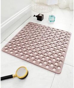 Kaydırmaz Duşakabin Banyo Ve Duş Paspası Kare Bubble 54 X 54 Cm PEMBE RENK SEA149P