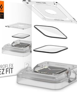 Apple Watch 45mm (Seri 9/8/7) Ekran Koruyucu Kolay Kurulum Pro Flex EZ Fit (2 Adet) - AFL04051