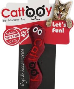 Fun Education Toy WORMY EL YAPIMI PELUŞ KEDİ OYUNCAĞI (BORDO)