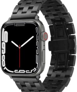 Apple İle Uyumlu Watch 38mm/40mm KRD-20 Metal Kordon Siyah