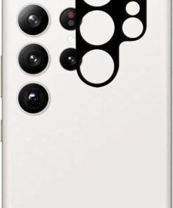 Samsung Galaxy S23 Ultra Kamera Lens Koruma Camı V2 Siyah [Galaxy S23 Ultra ile Uyumlu Ekran Koruyucu]