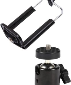 Telefon Tutucu Başlık, Tripod Başlığı, 360 Dönebilen Metal Tripod Mafsalı, Cep Telefon Tutucu, İphone, Samsung, Huawei, Uyumlu, Evrensel Tüm Telefonlara Uyumlu Kit