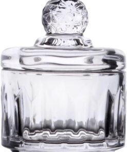 Lüx Kristal Mini Cam Şekerlik & Cam Lokumluk, Kesme Cam Lüx Şekerlik 7.5cm*9.2cm - 06644