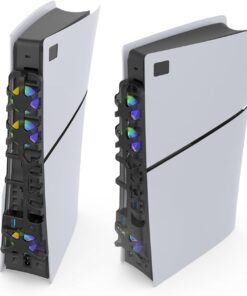 PS5 Slim Uyumlu Soğutucu Led Işıklı Sessiz Fan 4000RPM USB 3.0 Radyatör Isı Emici Üç fanlı SİYAH