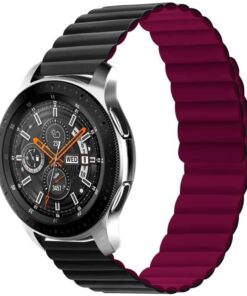Galaxy İle Uyumlu Watch Active 2 40mm KRD-52 Kordon Siyah-Kırmızı