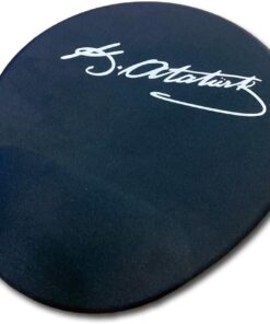 LN-1881 Atatürk İmzalı Siyah Ergonomik Suya Dayanıklı Bileklikli Mouse Pad