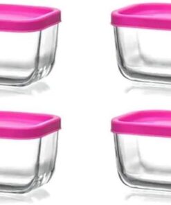 Cube Saklama Kabı, Cam, 270 cc, 4 Adet