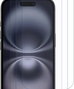 Apple iPhone 16 Screen Protector Nano Glass Cam Ekran Koruyucu (3`lü Paket) [iPhone 16 ile Uyumlu Ekran Koruyucu - Şeffaf]