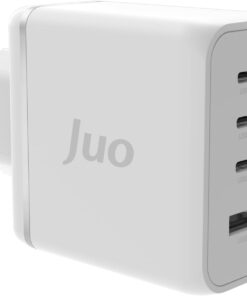 100W 4 Portlu USB-C + USB-A GaN Şarj Aleti iPhone& Macbook & Notebook Uyumlu PD Type-C Hızlı Şarj Cihazı Beyaz