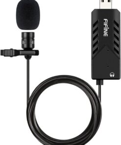 USB mikrofon lavalier bağlantısı, kondansatör bilgisayar mikrofonu, ses kartlı, PC ve Mac için - K053