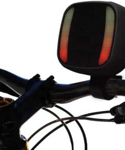 TAŞINABİLİR BİSİKLET MOBİLET MOTOR UYUMLU DİREKSİYONLARA SABİTLENEBİLİR ŞARJLI USB FLASH VE HAFIZA KART TAKILABİLİR IŞIKLI YÜKSEK SESLİ BLUETOOTH SPEAKER HOPARLÖR