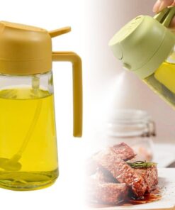 yağı için yağ spreyi, yağ püskürtme şişesi, dahiyane 2'si 1 arada fonksiyonlu, 470 ml çok fonksiyonlu cam yağ spreyi (TURUNCU)