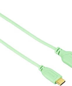 USB-C - USB-A Kablo, "Flexi", 0.75m, Yeşil