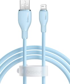 Pudding Hızlı Şarj Özellikli Lightning Kablo 2.4A, 1.2 Metre, Mavi