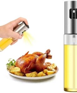 Sprey Yağlık Cam Püskürtmeli Fısfıs 100 ml Yağdanlık Airfryer Yağ Sirke Limon Püskürtme Şişesi