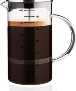 Press Coffee & Tea Maker Filtre Kahve Bitki Çayı Demleyici Borosilikat Cam 600 ml