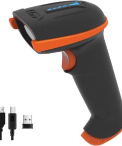 5100 Kablosuz Barkod Okuyucu - 1D ve 2D QR Kod Okuyucu, 2.4GHz Kablosuz ve USB Kablolu, 2000mAh Pil Göstergeli, Ergonomik Tasarım, Darbeye Dayanıklı Silikon, IP54 Toz Koruma, Barkod Okuyucu