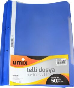 A4 TELLİ DOSYA 50'Lİ MAVİ