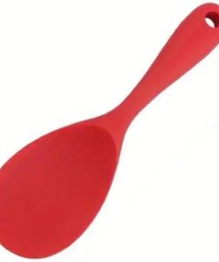 Silikon Pilav Kaşığı, Silikon Servis Kaşığı, 5 Farklı Renk Seçeneği (Kırmızı)