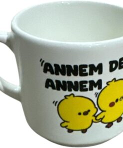 Yapımı Seramik MUG Kupa, 200 ML, Özel Kabartmalı, İznik Sanatının Muhteşem Örneği, İşçiliğiyle Evinize Sanat Katın (Annemde Annem)