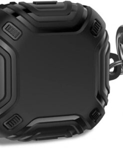 Samsung Galaxy Buds Live için Kılıf Military Darbe Emici + Askılık Siyah [Buds Live ile Uyumlu Kılıf - Siyah]