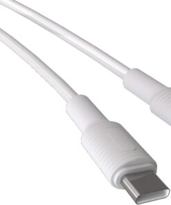 Coral iPhone Uyumlu Type C-Lightning PD Hızlı Şarj Kablosu (Beyaz + Beyaz Uç) (150 CM)