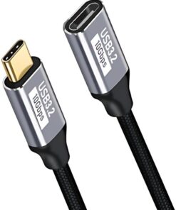 1MT 100W 5A 10Gbps Type C Uzatma Kablosu, Şarj, Data ve Görüntü Aktarmalı Çevirici Kablo