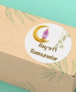 Hayırlı Ramazanlar Etiketi Eid Mubarak Sticker 4 cm (HR9)