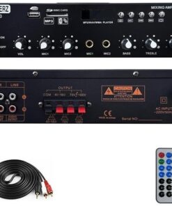 Merz LV-200 100V Trafolu ve 4-16 Ohm Mixer Amfi 200W Anfi Bluetooth Usb