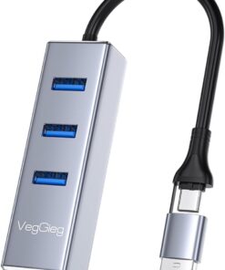 USB ve Type-C Gigabit Ethernet Adaptörü 3 Port USB 3.0 Çoklayıcı Hub