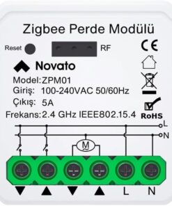 Mini Zigbee Perde Panjur Kontrol Rölesi (Tuya, Smart Life, Home Assistant, Zigbee2MQTT Uyumlu)