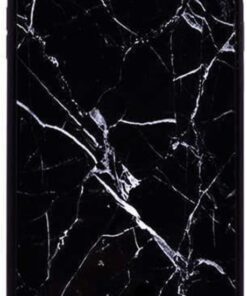 Apple iPhone 7 ile Uyumlu Mermerli Devrim Siyah Cep Telefonu Kılıfı